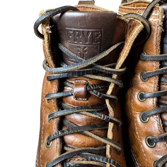 Frye Veronica Shearling Lined Leather Winter Duck Boot Rain Brown Womens Size 6 - Picture 7 of 8